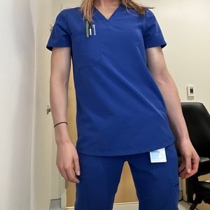 FIGS scrub set blue XS